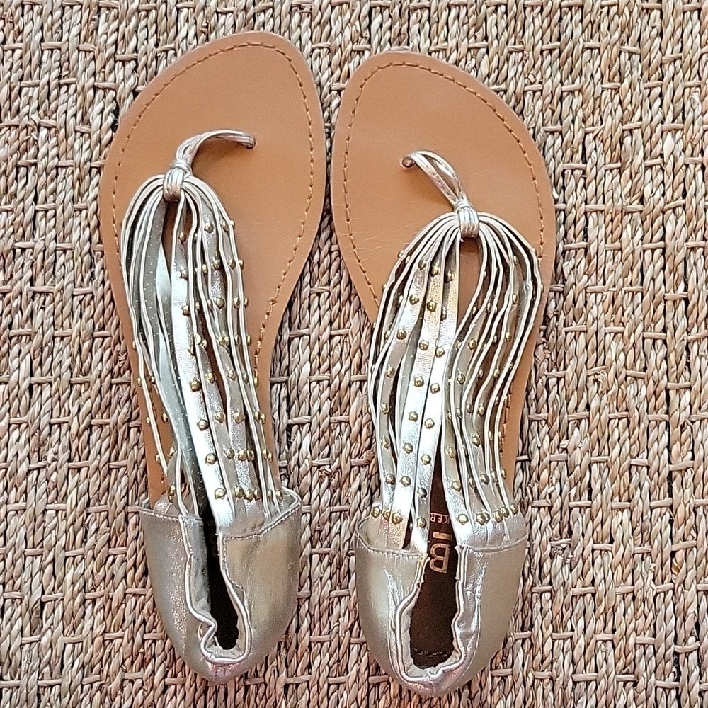 BAKER gold strap sandals.  Leather upper.  Size 7M